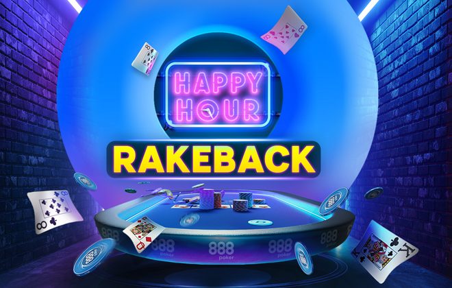 888poker Lanza Promoción «Happy Hour Rakeback» con 30% Extra