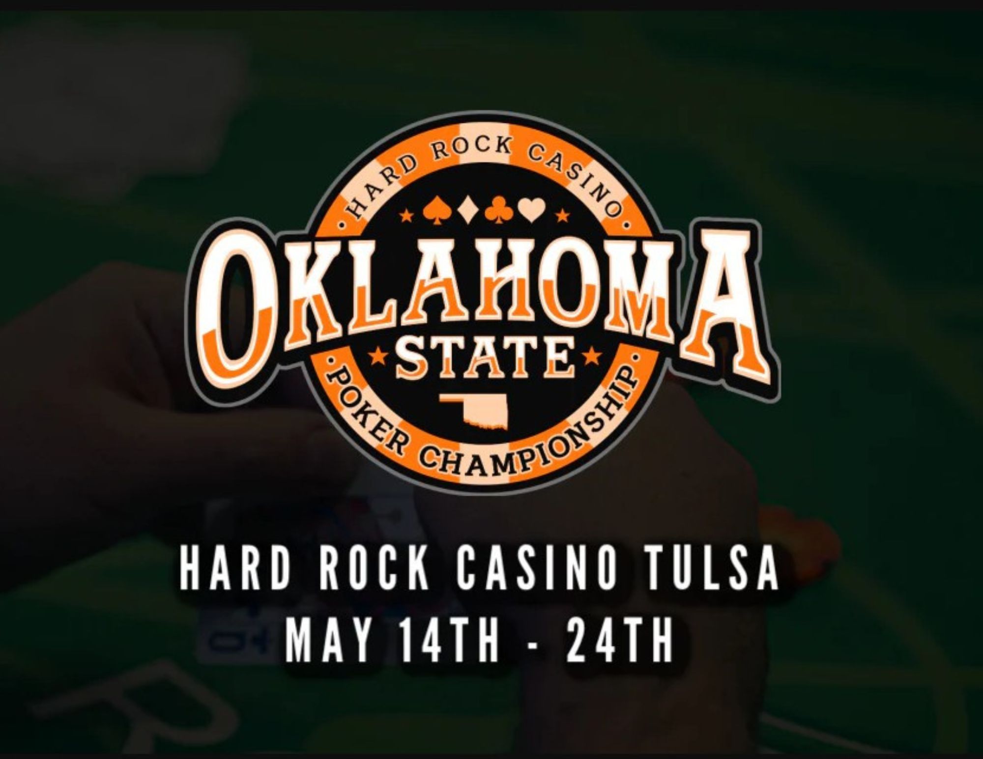Interior del Hard Rock Casino Tulsa poker room