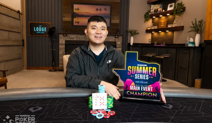 Bohuai Jiang ha reclamado su primer título de torneo de póquer al ganar el Main Event de la RunGood Poker Series (RGPS) Summer Series $600 e
