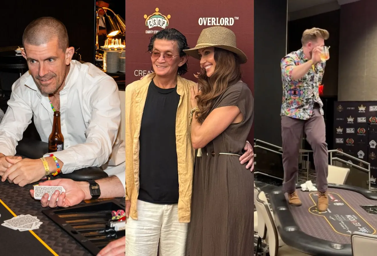 Uczestnicy grają w pokera podczas charytatywnego turnieju w Las Vegas