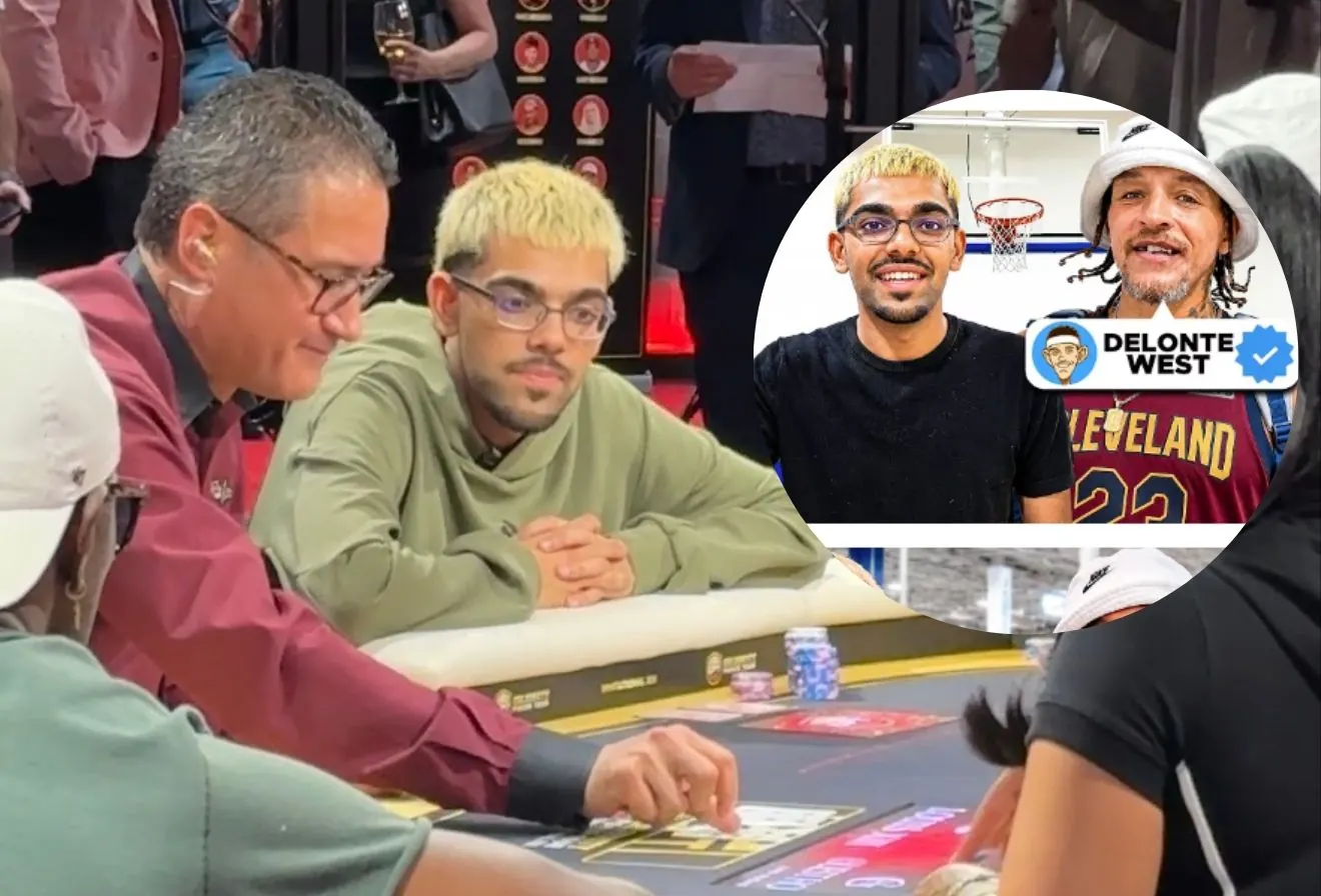 Mesa final del Celebrity Poker Tour en el PokerGO Studio del ARIA Resort & Casino en Las Vegas