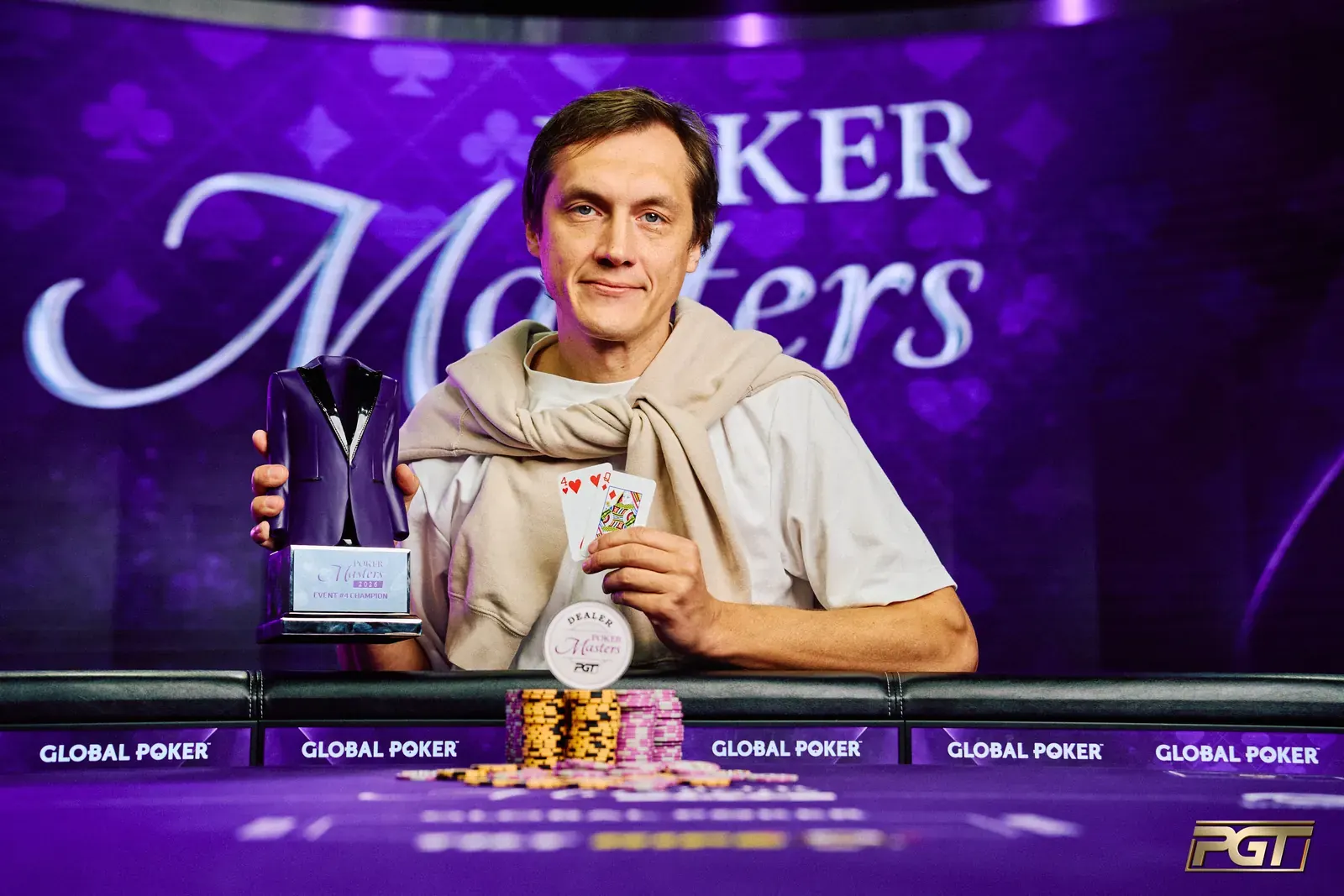 Mesa final del Evento #4 del Poker Masters 2026 en el PokerGO Studio de Las Vegas
